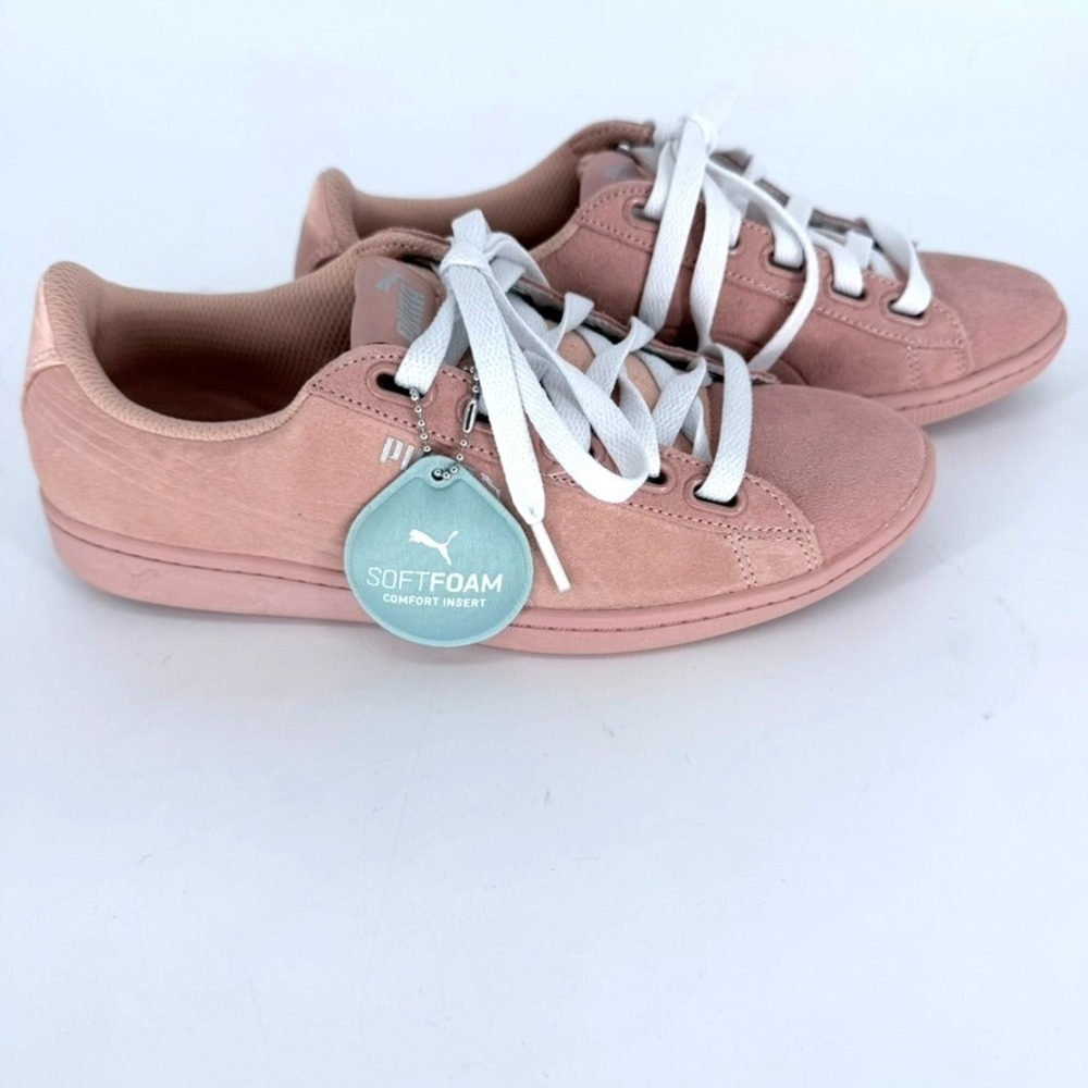 Puma Vikky v2 Womens Rosewater Pink Suede Low Top Sneakers SoftFoam Size 7.5
